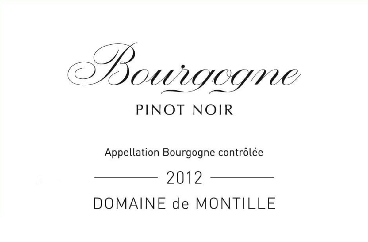 Domaine de Montille Burgundy Bourgogne Rouge 2012 Front Label