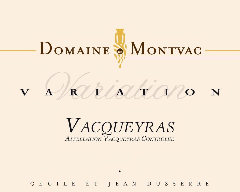 Domaine de Montvac Vacqueyras Variation 2009 Front Label