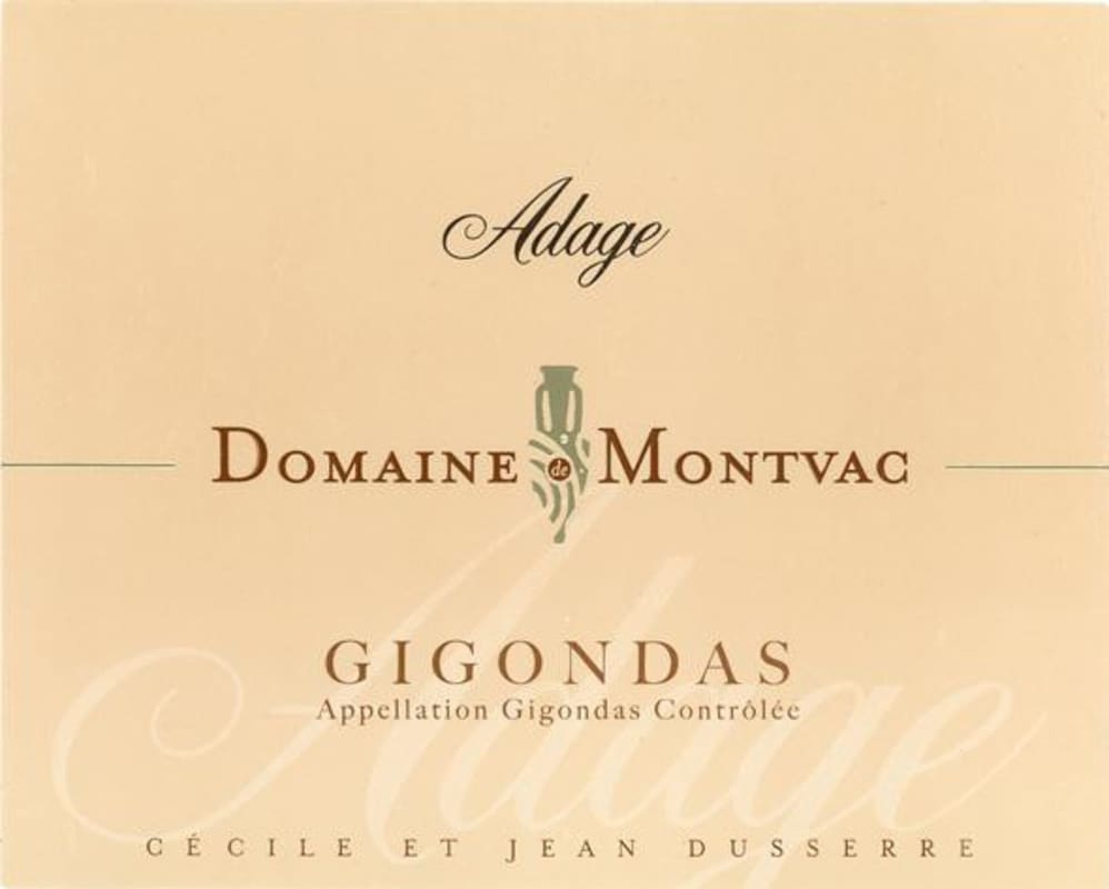 Domaine de Montvac Gigondas Adage 2009 Front Label