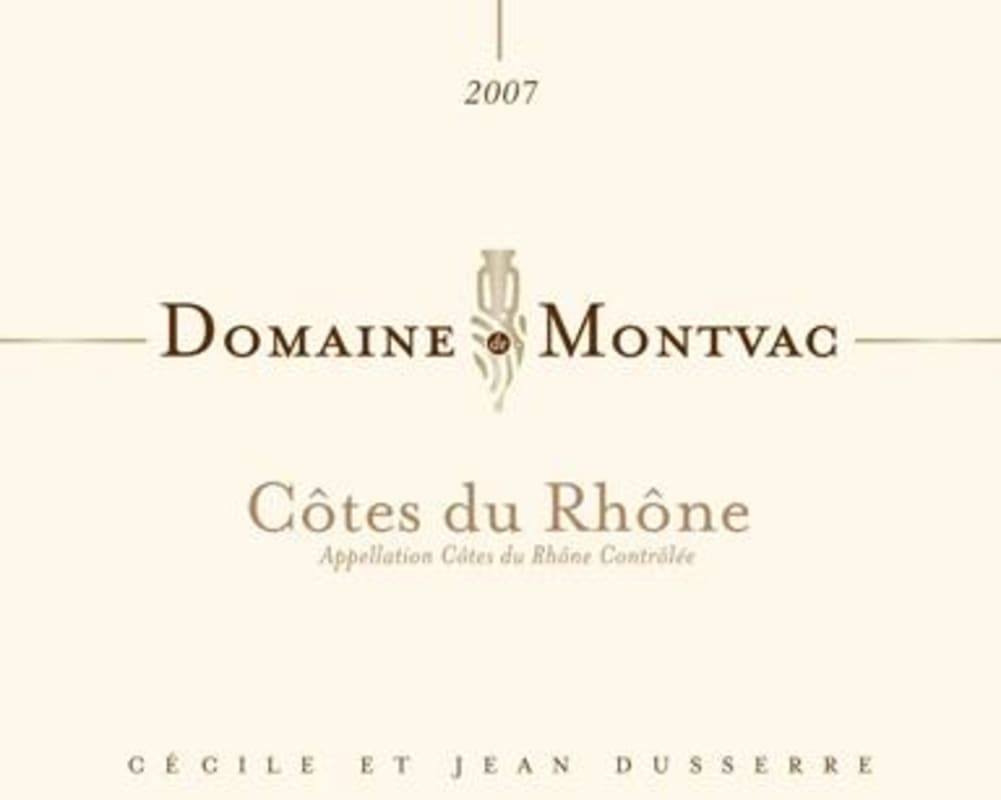 Domaine de Montvac Cotes du Rhone 2007 Front Label