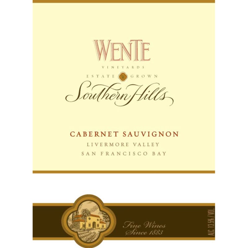 Wente Southern Hills Cabernet Sauvignon 2008 Front Label