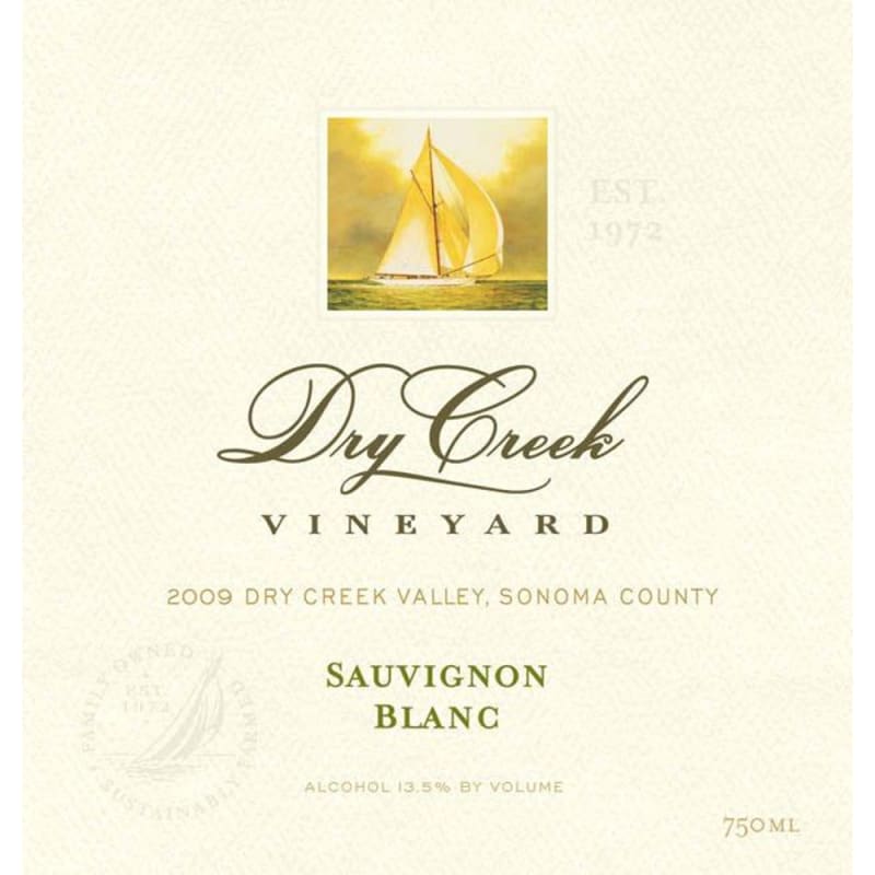 Dry Creek Vineyard Sauvignon Blanc 2009 Front Label