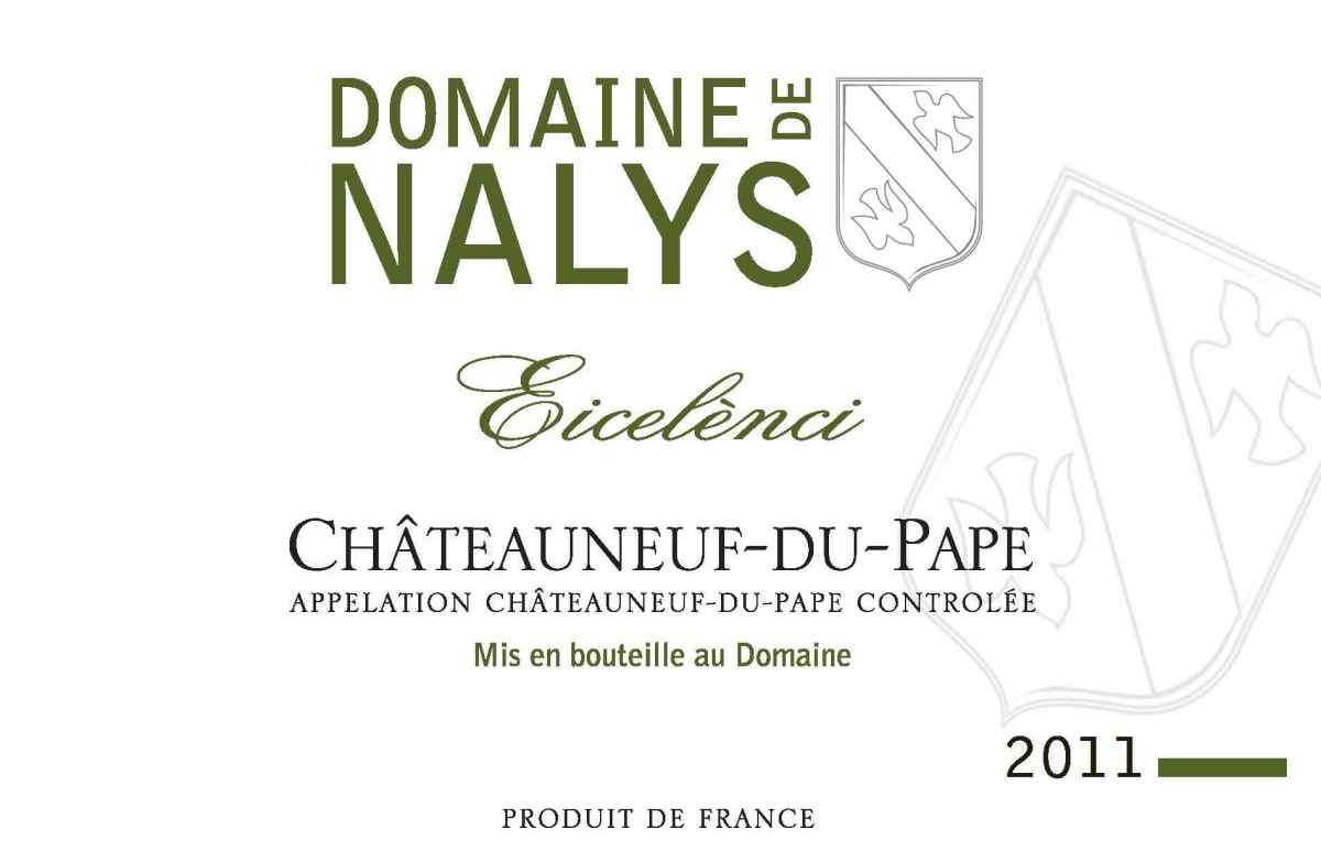 Domaine de Nalys Chateauneuf-du-Pape Eicelenci 2011 Front Label