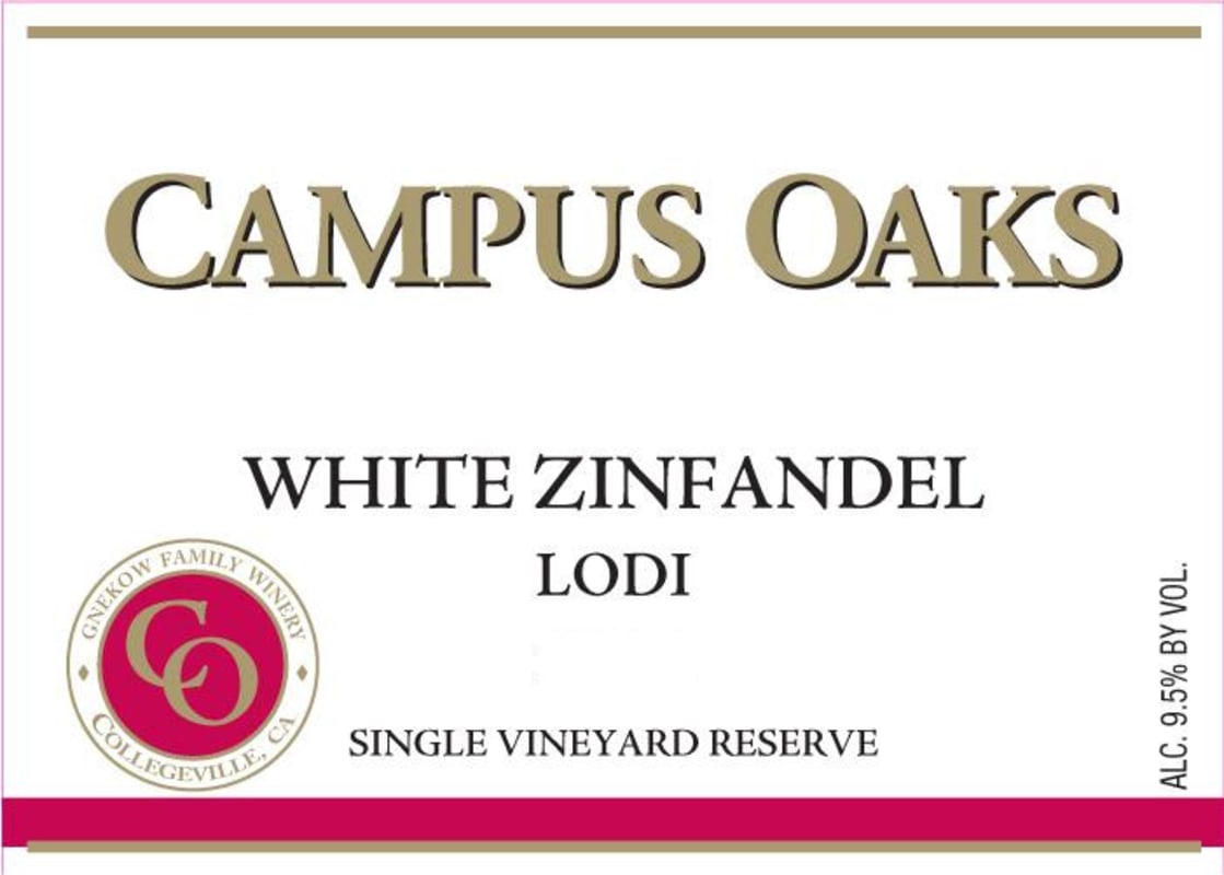 Gnekow Family Winery White Zinfandel 2013 Front Label
