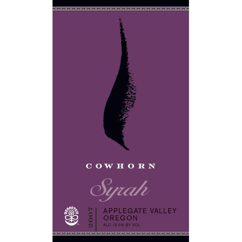 Cowhorn Syrah 2007 Front Label