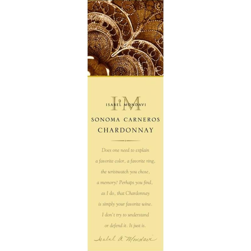 Isabel Mondavi Chardonnay 2008 Front Label