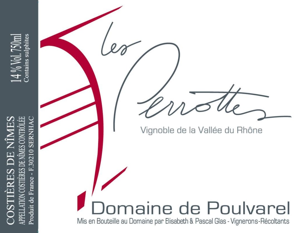 Domaine de Poulvalrel Costieres de Nimes Les Perrottes 2013 Front Label