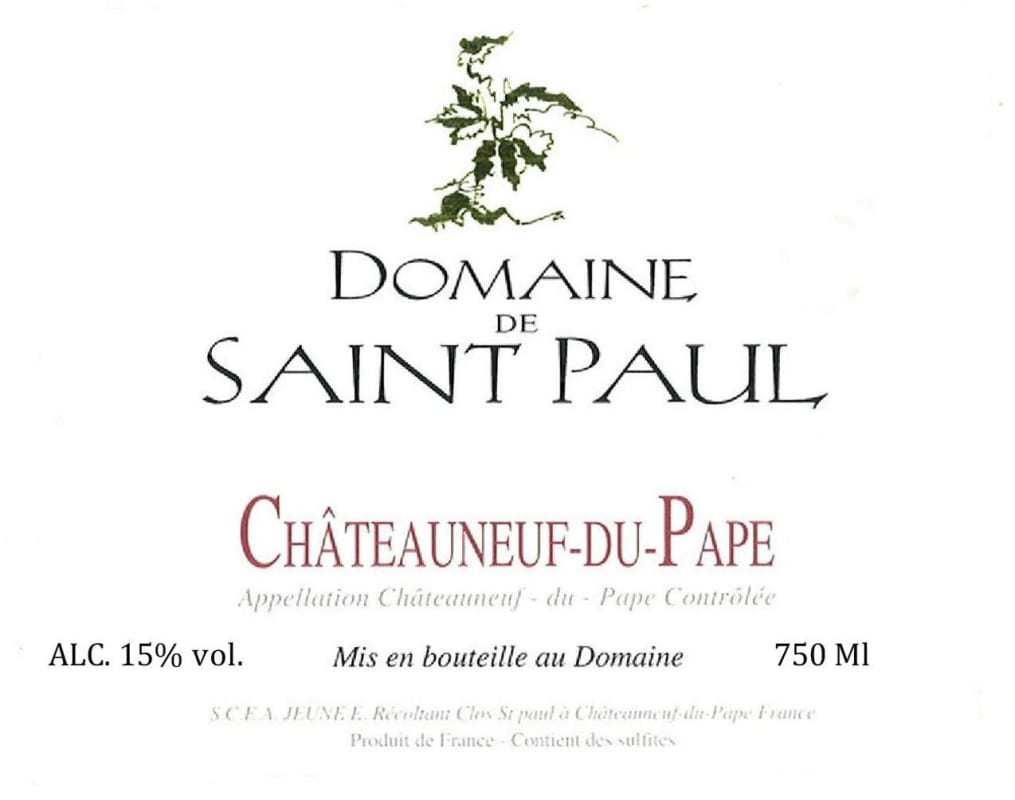 Domaine de Saint Paul Chateauneuf-du-Pape 2007 Front Label