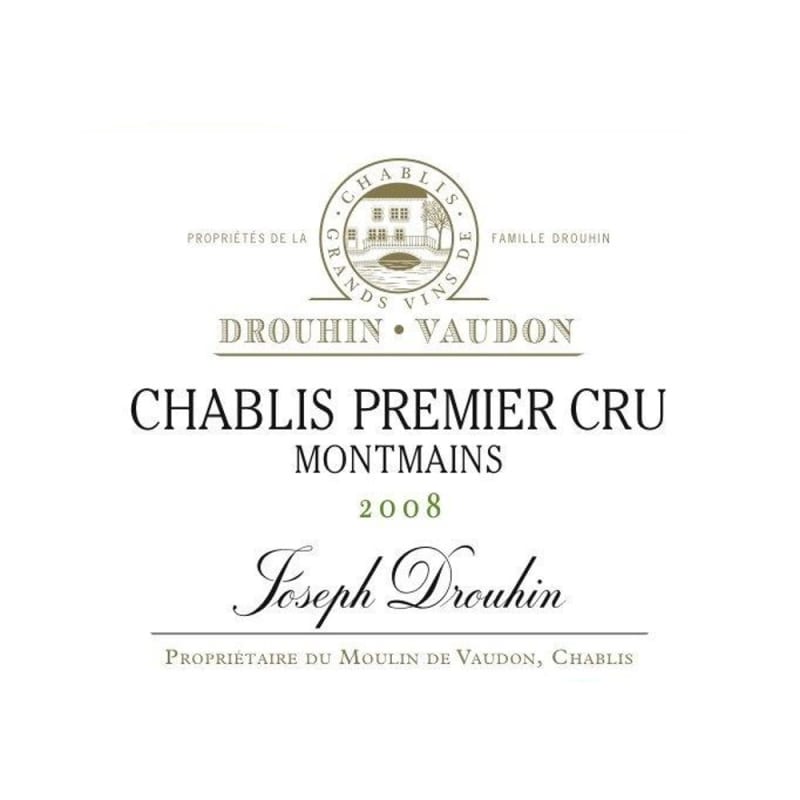 Joseph Drouhin Vaudon Chablis Montmains Premier Cru 2008 Front Label