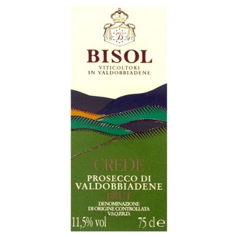 Bisol Crede Prosecco Superiore 2007 Front Label