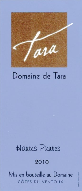 Dom. de Tara Ventoux Hautes Pierres 2010 Front Label