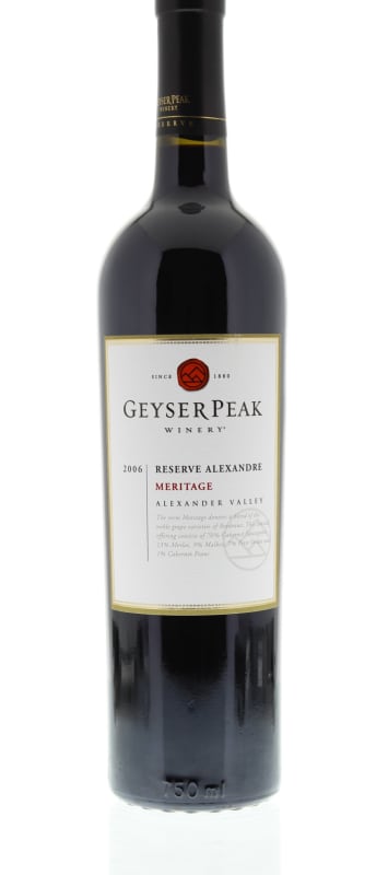 Geyser Peak Reserve Alexandre Meritage 2006 Front Bottle Shot