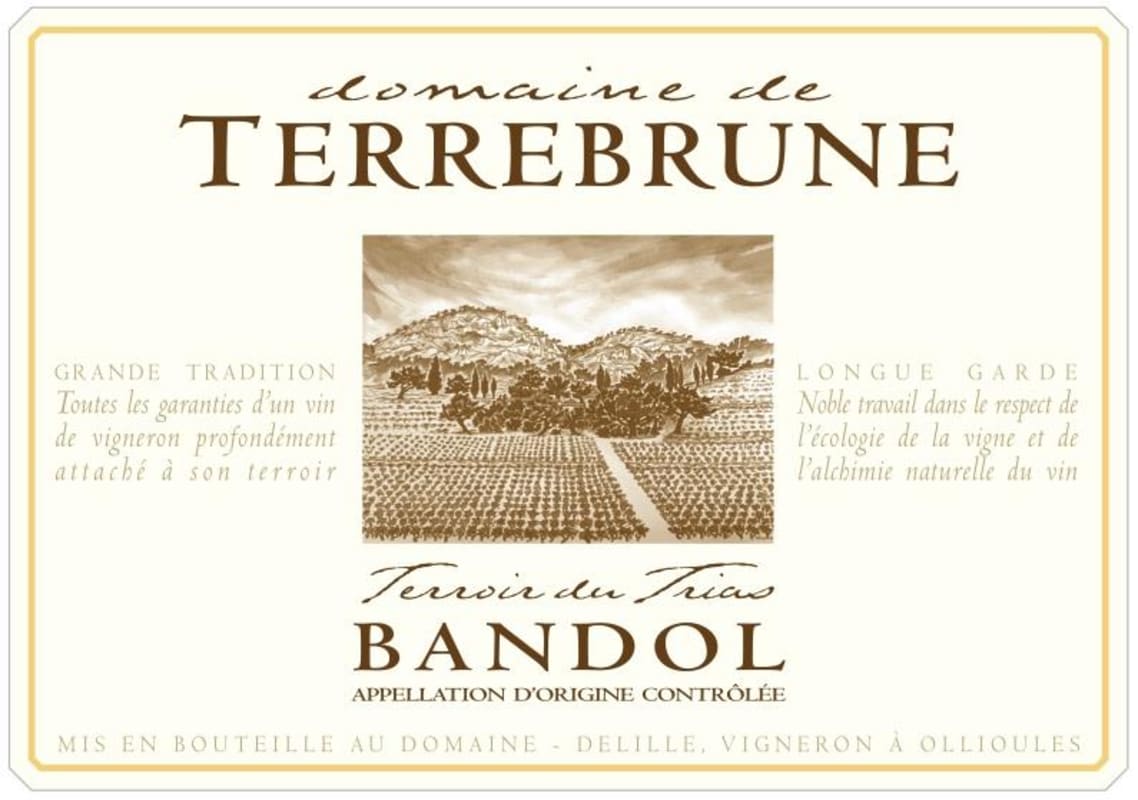 Domaine de Terrebrune Bandol Blanc 2013 Front Label