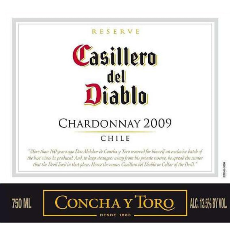 Casillero del Diablo Chardonnay 2009 Front Label