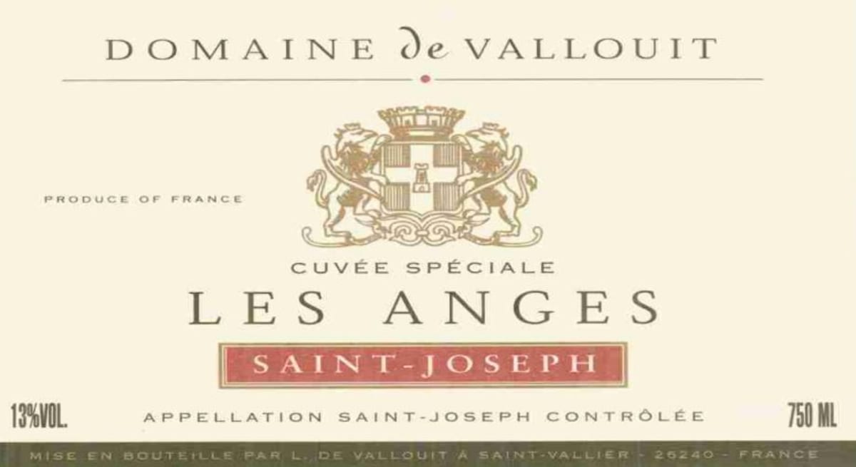 Dom. de Vallouit Saint-Joseph Les Anges Cuvee Speciale 1998 Front Label