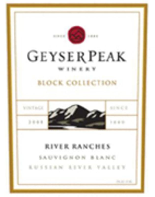Geyser Peak River Ranches Sauvignon Blanc 2009 Front Label
