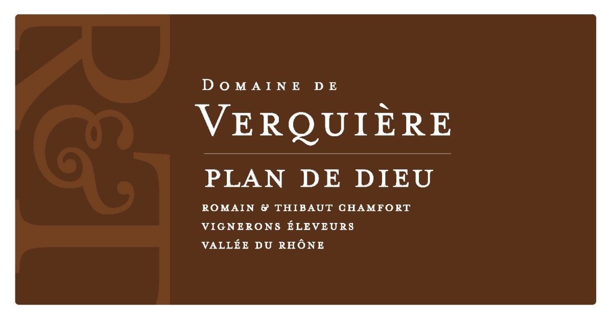 Domaine de Verquiere Cotes du Rhone Villages Plan de Dieu 2011 Front Label