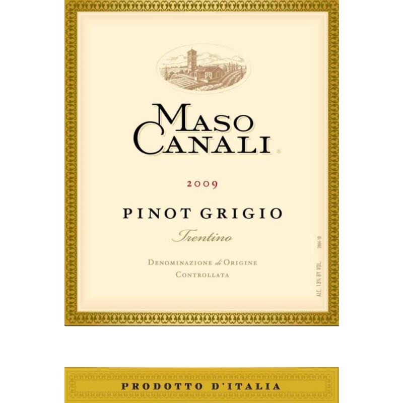 Maso Canali Pinot Grigio 2009 Front Label