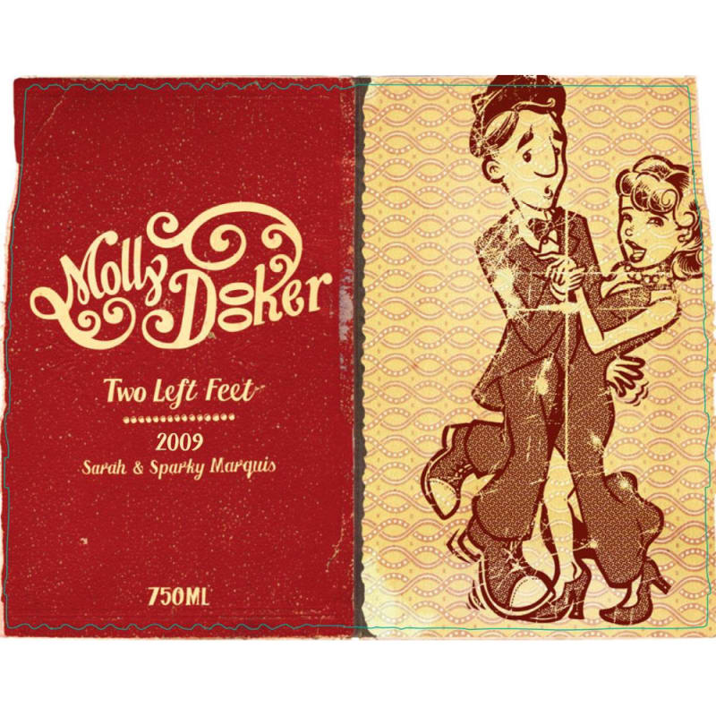 Mollydooker Two Left Feet 2009 Front Label