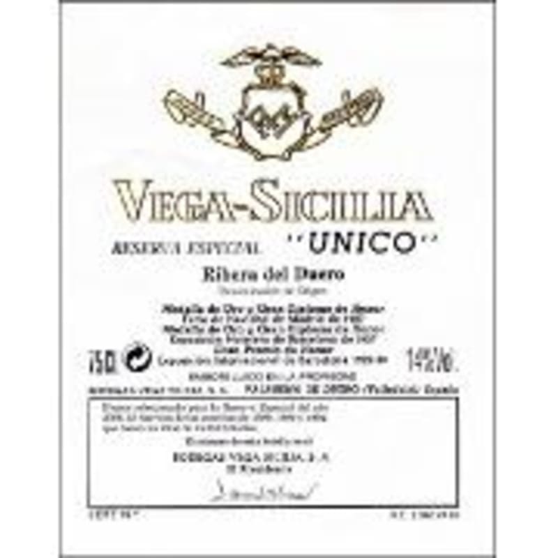 Tempos Vega Sicilia Unico Tinto 2000 Front Label
