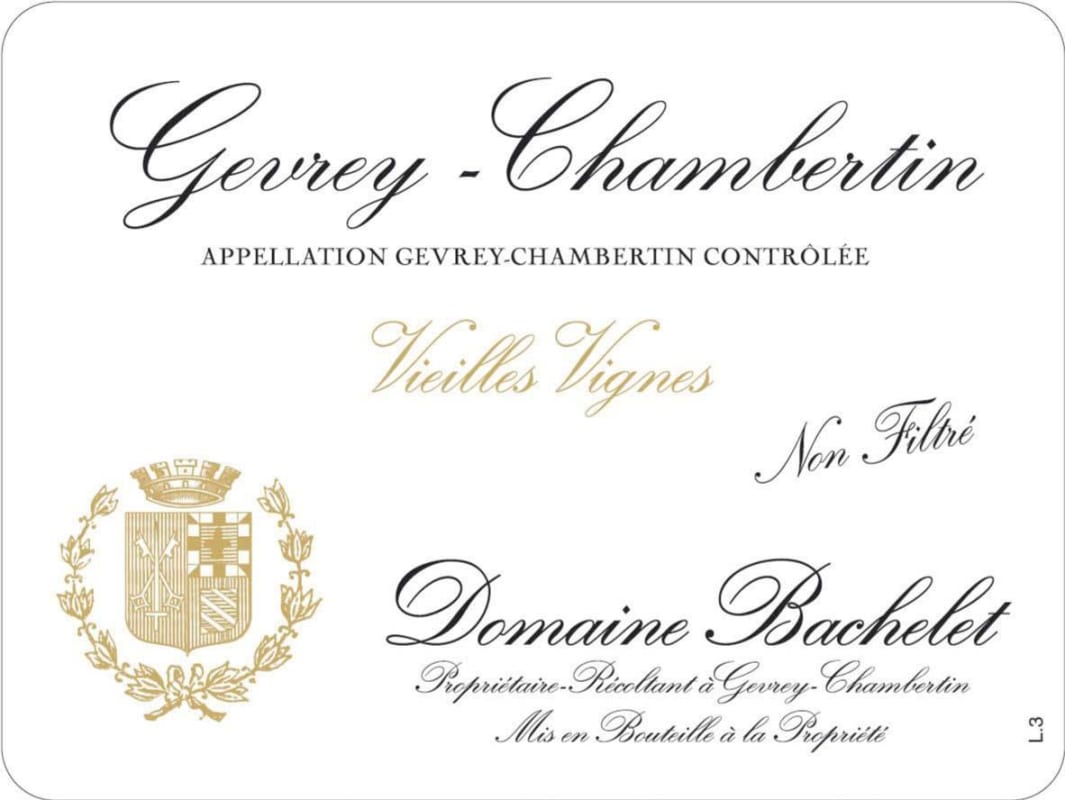Domaine Denis Bachelet Gevrey Chambertin Vieilles Vignes 2012 Front Label