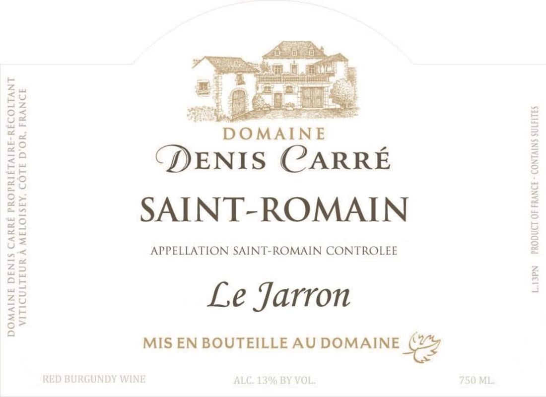 Denis Carre Saint-Romain Le Jarron 2014 Front Label