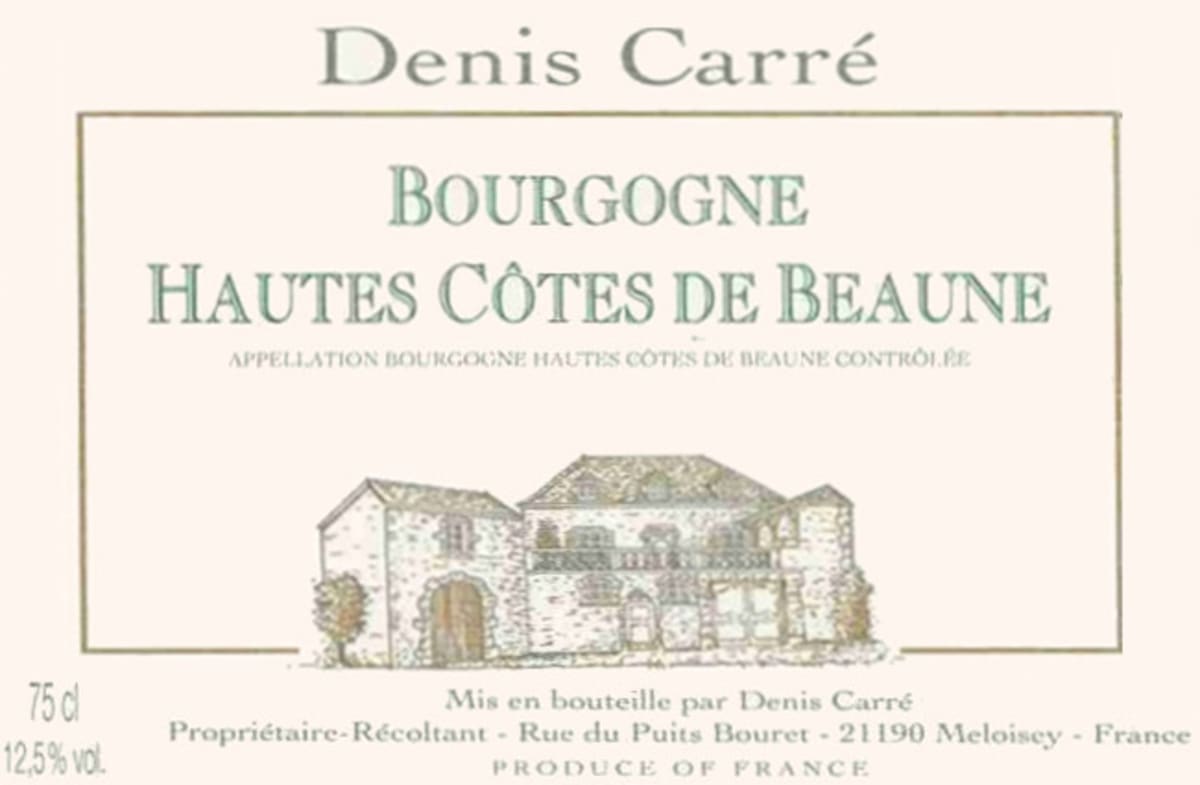 Denis Carre Bourgogne Hautes Cotes de Beaune 2014 Front Label