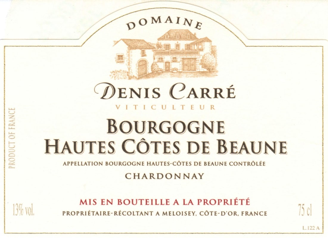 Denis Carre Hautes Cotes De Beaune Blanc 2013 Front Label