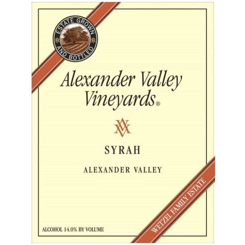 Alexander Valley Vineyards Syrah 2007 Front Label