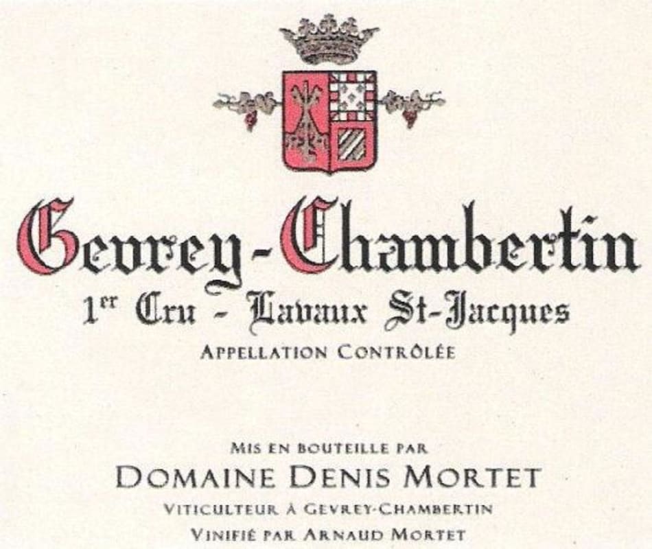 Denis Mortet Gevrey-Chambertin Lavaux St-Jacques Premier Cru 2014 Front Label