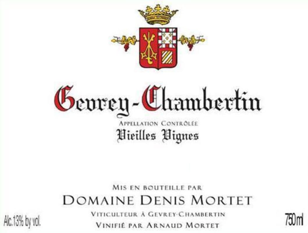 Denis Mortet Gevrey-Chambertin Vieilles Vignes 2012 Front Label