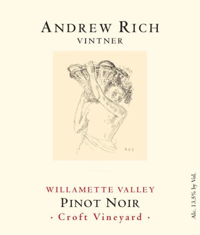 Andrew Rich Croft Vineyard Pinot Noir 2009 Front Label