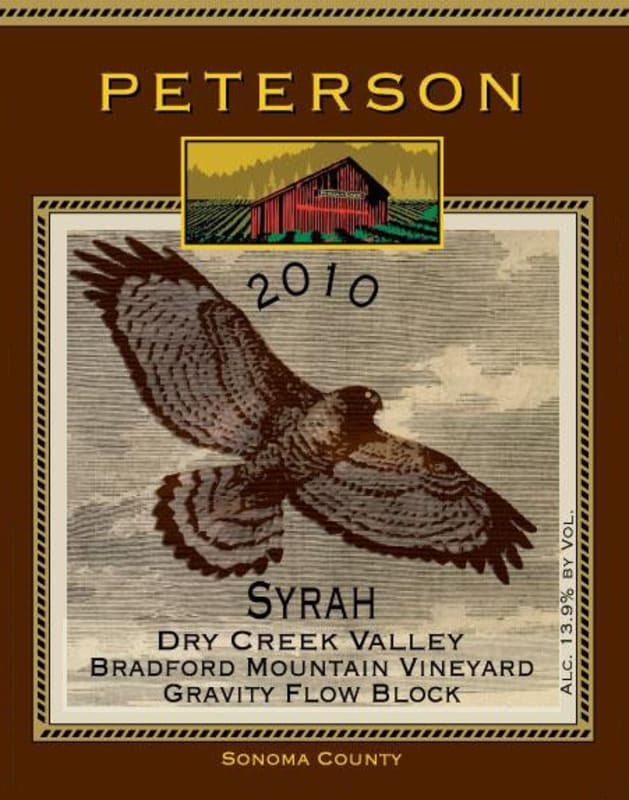 Peterson Gravity Flow Block Syrah 2010 Front Label