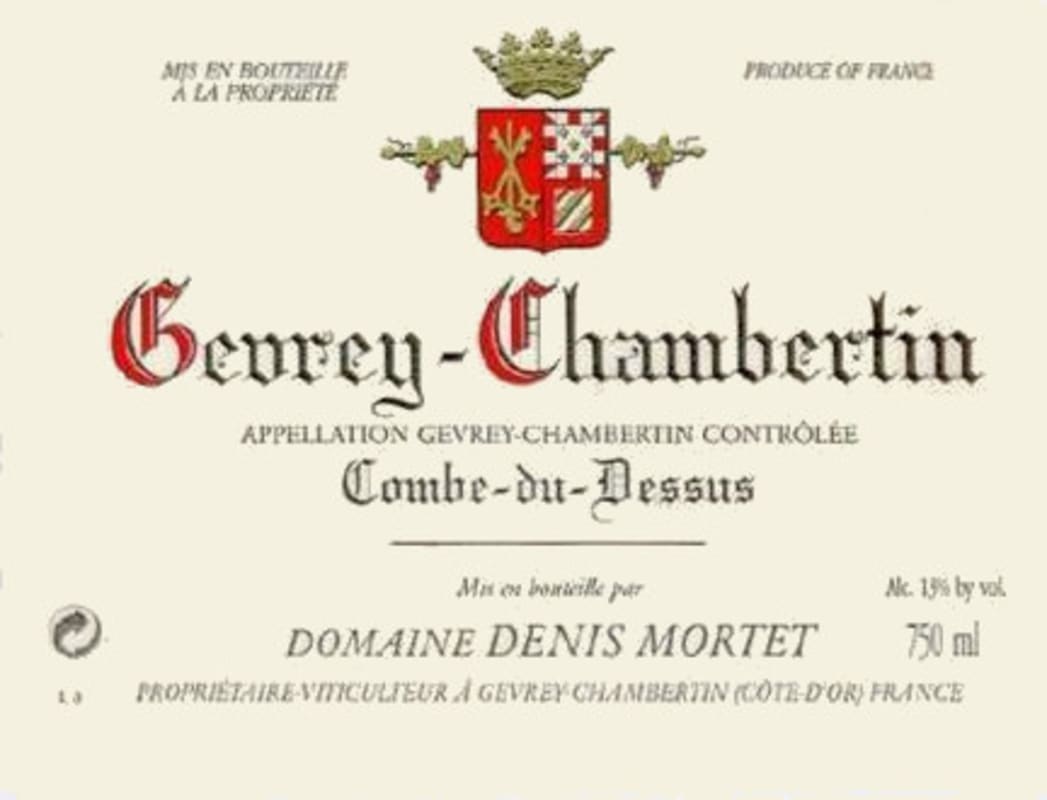 Denis Mortet Gevrey-Chambertin Combes-du-Dessus 2002 Front Label