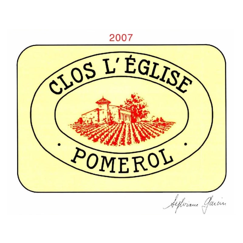 Clos L'Eglise Pomerol 2007 Front Label