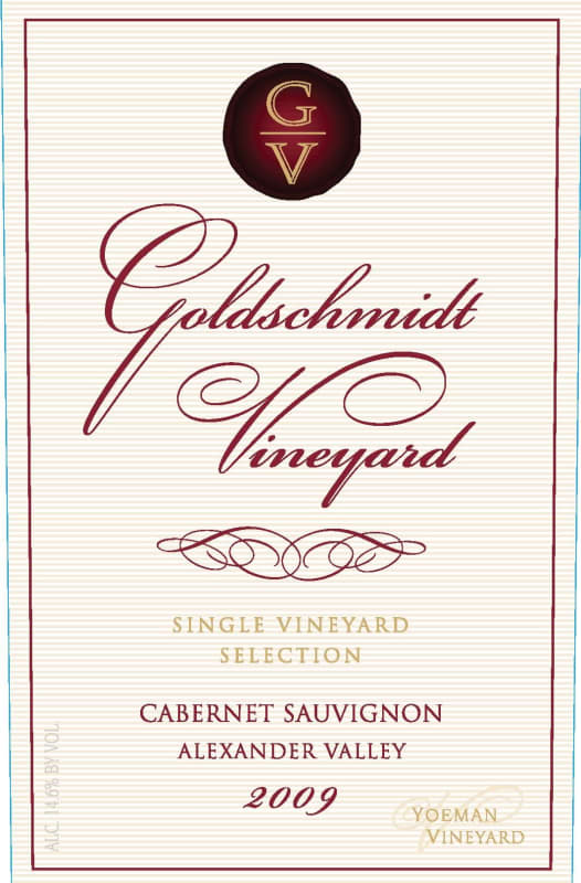 Goldschmidt Vineyard Single Vineyard Selection Cabernet Sauvignon 2009 Front Label