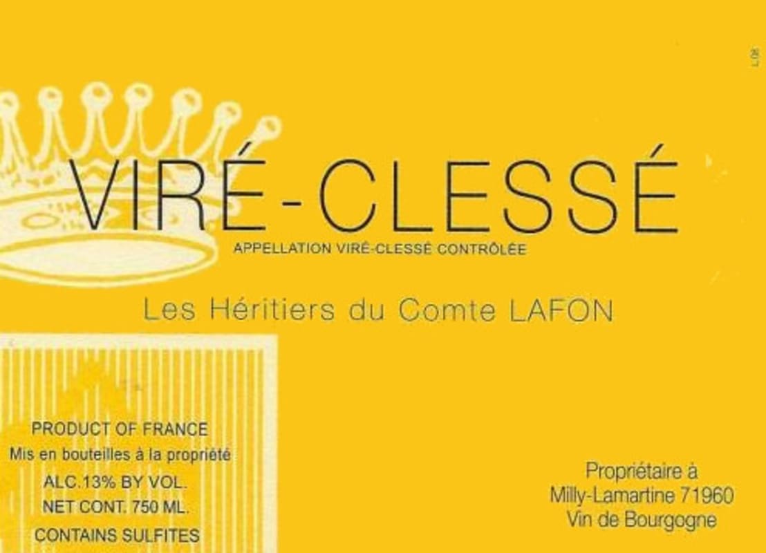 Domaine des Comtes Lafon Maconnais Vire-Clesse 2012 Front Label