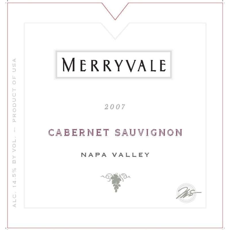 Merryvale Napa Cabernet Sauvignon 2007 Front Label