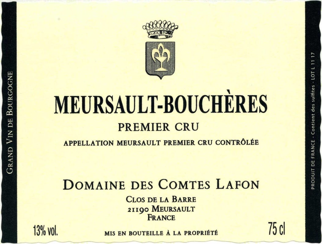 Domaine des Comtes Lafon Les Boucheres 2012 Front Label