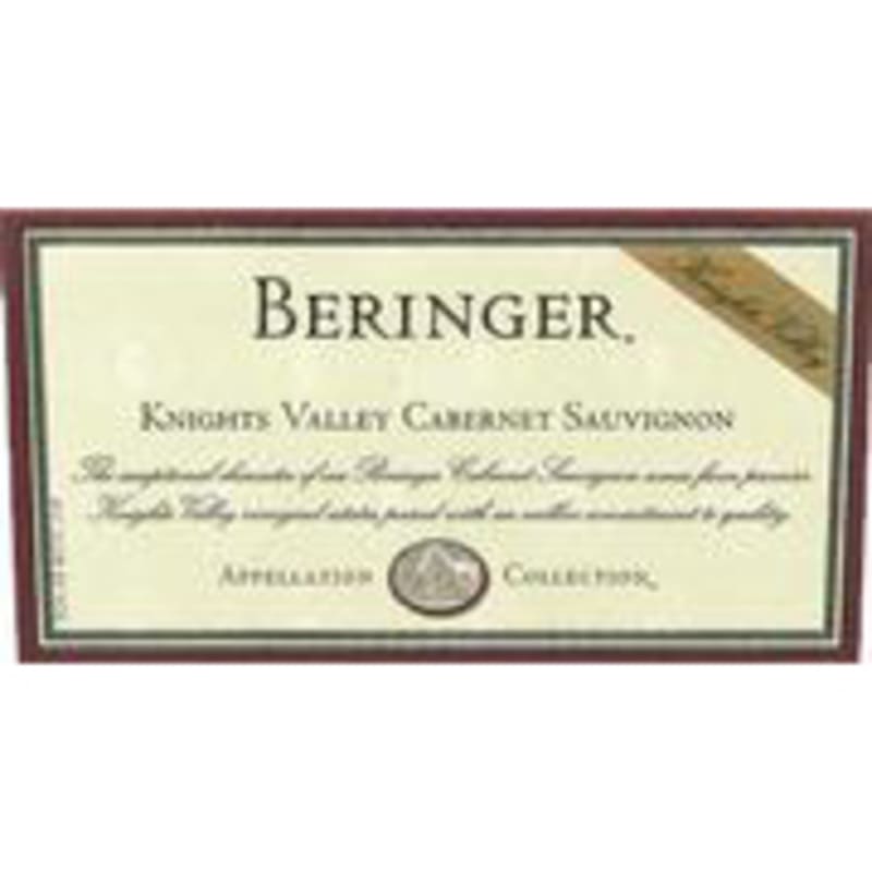 Beringer Knights Valley Cabernet Sauvignon 1988 Front Label