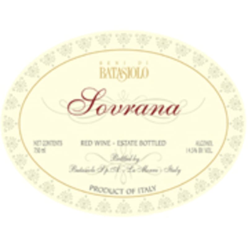 Beni di Batasiolo Barbera d'Alba Sovrana 2006 Front Label