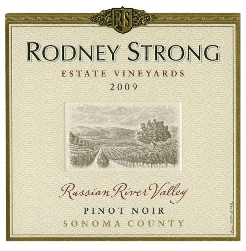 Rodney Strong Estate Pinot Noir 2009 Front Label