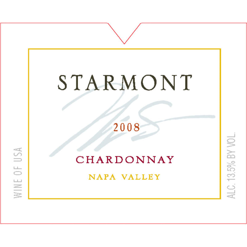 Starmont Chardonnay (375ML half-bottle) 2008 Front Label