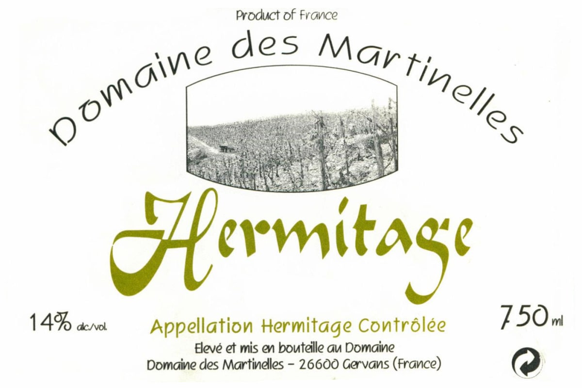 Domaine des Martinelles Hermitage 2004 Front Label