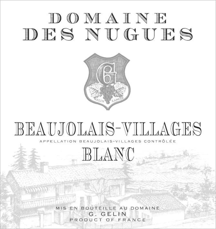 Dom. des Nugues Beaujolaid-Villages Blanc 2015 Front Label