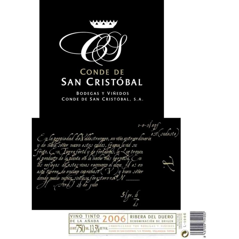 Conde de San Cristobal 2006 Front Label