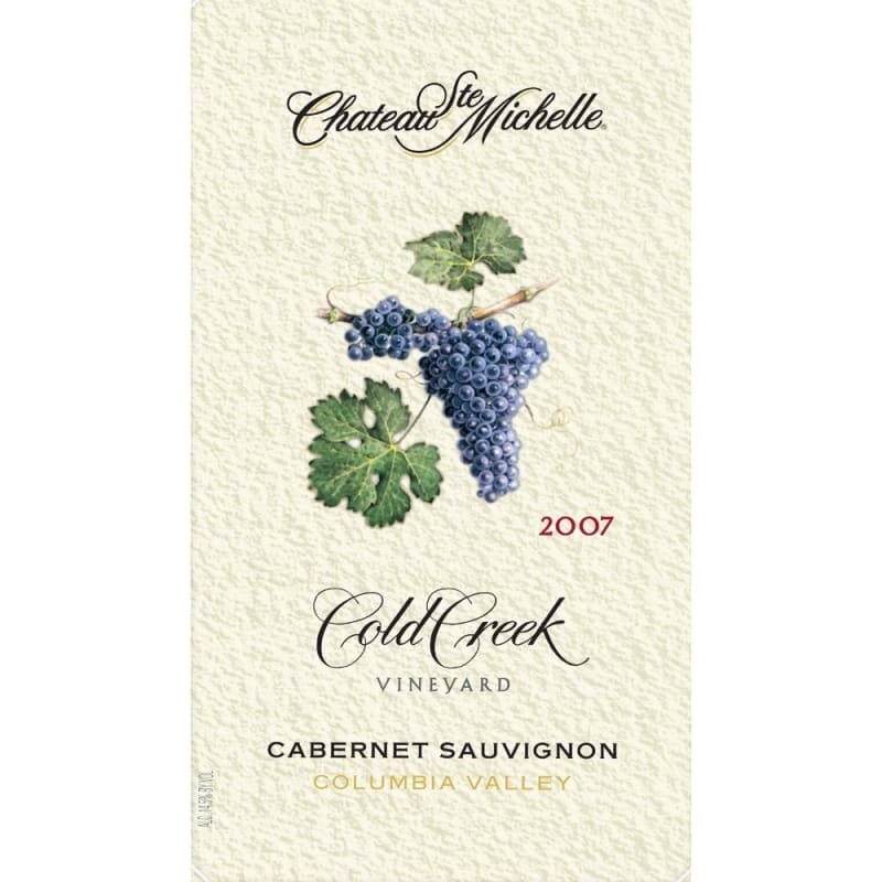 Chateau Ste. Michelle Cold Creek Vineyard Cabernet Sauvignon 2007 Front Label