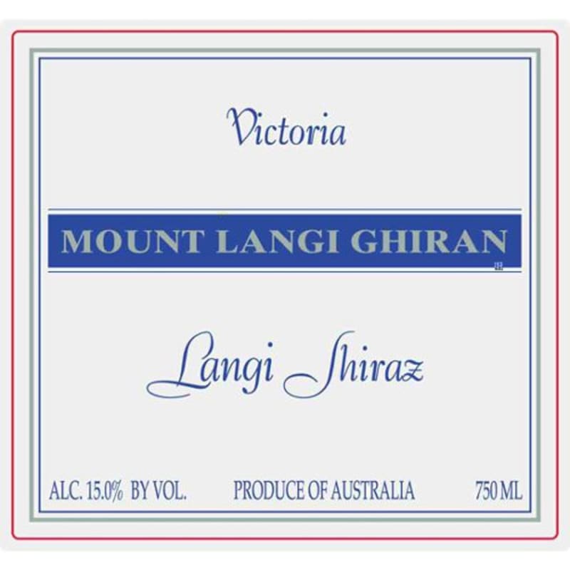 Mount Langi Ghiran Langi Grampians Shiraz 2005 Front Label