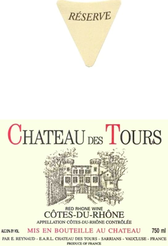 Chateau des Tours - Famille Richard Cotes du Rhone Reserve Rouge 2011 Front Label