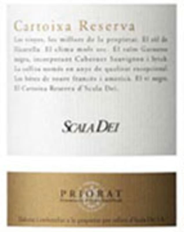 Scala Dei Priorat Cartoixa 2003 Front Label